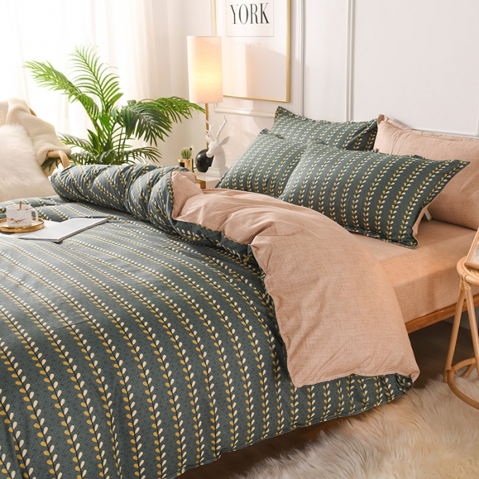 91家纺网 家纺一手货源 找家纺 赫然家纺 新款舒适柔软亲肤爆款芦荟棉四件套货源充足生机盎然