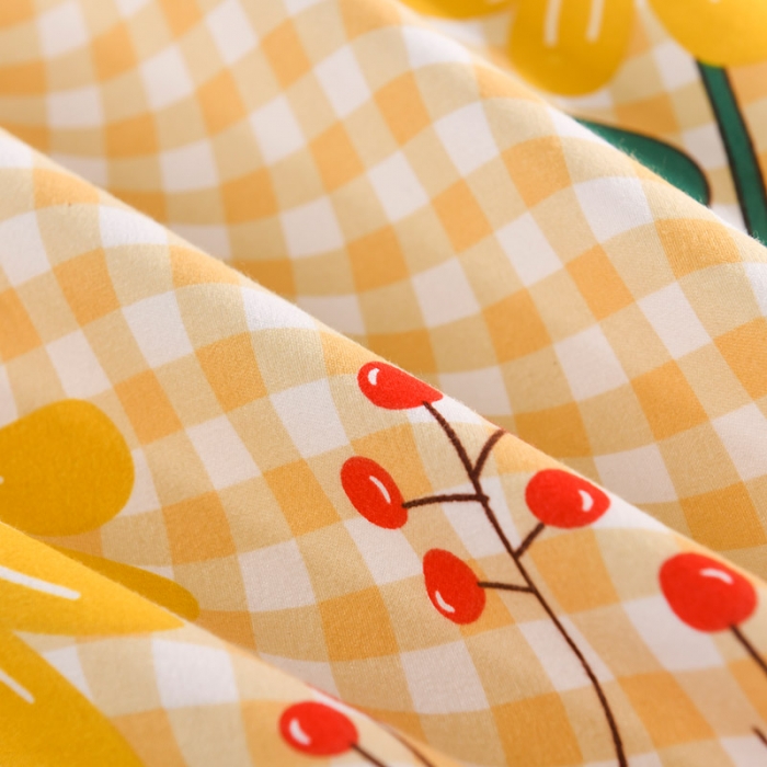 91家纺网 家纺一手货源 找家纺 赫然家纺 新款斜纹磨毛单品被套 向阳花开