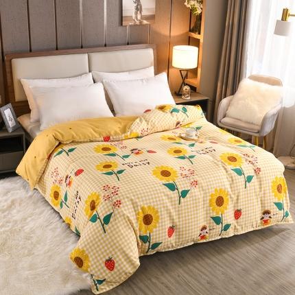 赫然家纺 新款斜纹磨毛单品被套 向阳花开