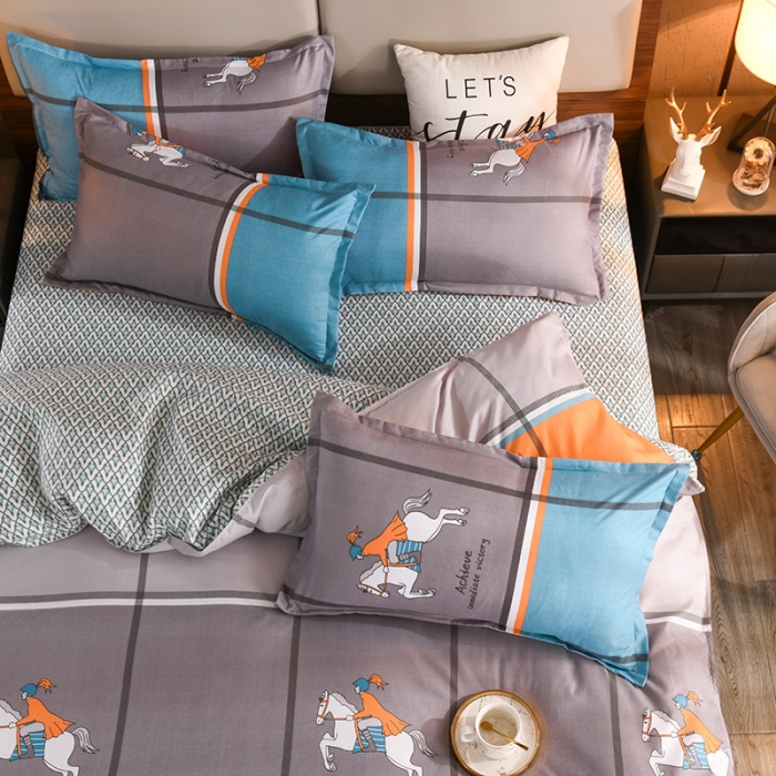 91家纺网 家纺一手货源 找家纺 赫然家纺 新款斜纹磨毛单品被套 追风骑士