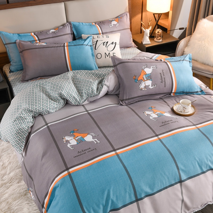 91家纺网 家纺一手货源 找家纺 赫然家纺 新款斜纹磨毛单品被套 追风骑士