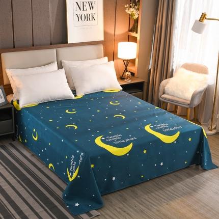 赫然家纺 新款80g芦荟棉单品床单 月色星空