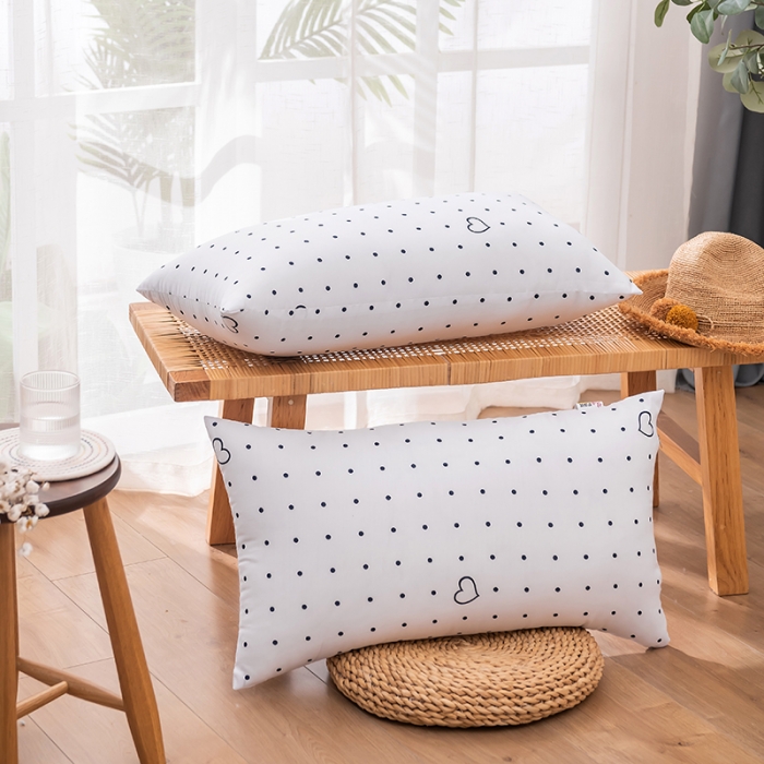 91家纺网 家纺一手货源 找家纺 新丽佳 赠品 网销赠品枕芯舒适枕头40x70  爱心原点