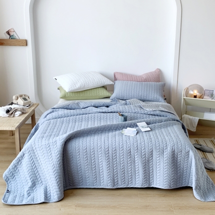 91家纺网 家纺一手货源 找家纺 纯棉水洗棉床单床盖三件套榻榻米双面两用夹棉枕套冬季全棉防滑垫