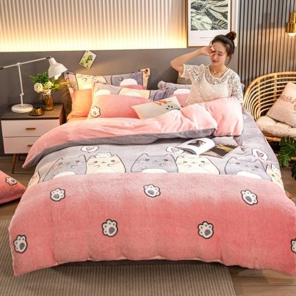 91家纺网 家纺一手货源 找家纺 （总）佰亿莱 2024新款雪花绒四件套