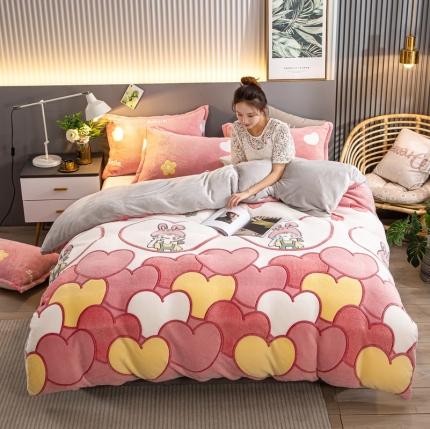 91家纺网 家纺一手货源 找家纺 （总）佰亿莱 2024新款雪花绒四件套