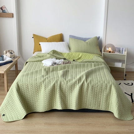 91家纺网 家纺一手货源 找家纺 纯棉水洗棉床单床盖三件套榻榻米全棉防滑垫绗缝盖毯被子四季可用