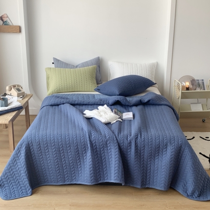 91家纺网 家纺一手货源 找家纺 纯棉水洗棉床单床盖三件套榻榻米全棉防滑垫绗缝盖毯被子四季可用