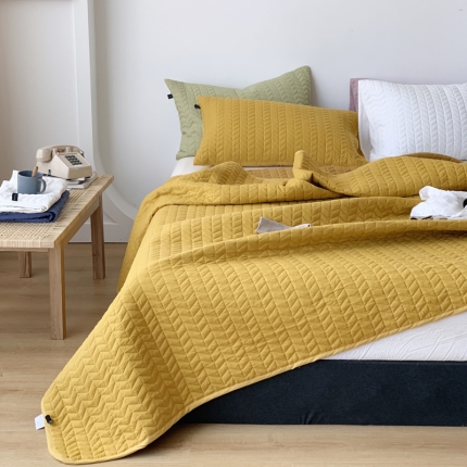 91家纺网 家纺一手货源 找家纺 纯棉水洗棉床单床盖三件套榻榻米全棉防滑垫绗缝盖毯被子四季可用