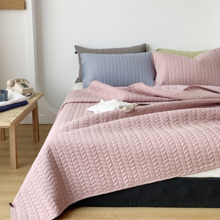 91家纺网 家纺一手货源 找家纺 纯棉水洗棉床单床盖三件套榻榻米全棉防滑垫绗缝盖毯被子四季可用