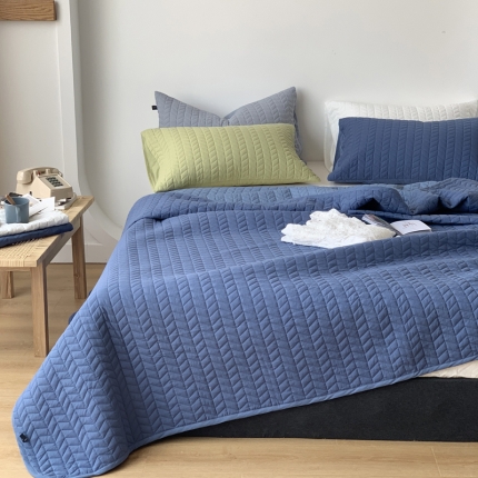 91家纺网 家纺一手货源 找家纺 纯棉水洗棉床单床盖三件套榻榻米全棉防滑垫绗缝盖毯被子四季可用