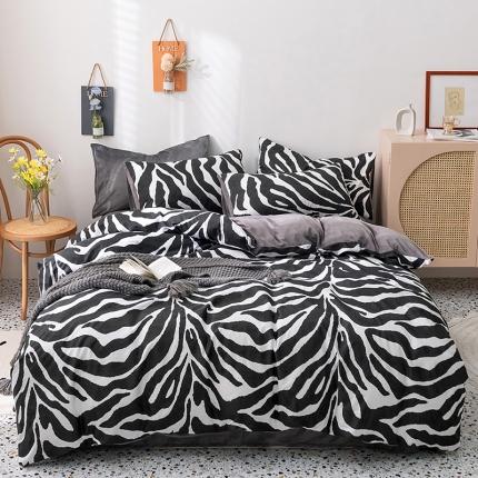 91家纺网 家纺一手货源 找家纺 （总）艾佳 2025新款全棉棉加绒男士风宝宝水晶绒四件套