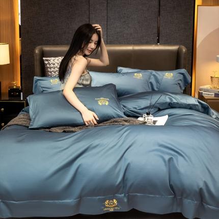 91家纺网 家纺一手货源 找家纺 （总）蓝巢家纺 2020新款60支全棉长绒棉皇家系列四件套