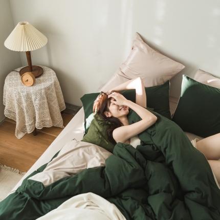 91家纺网 家纺一手货源 找家纺 （总）原研家居 2020新款全棉针织棉纯色系列单被套