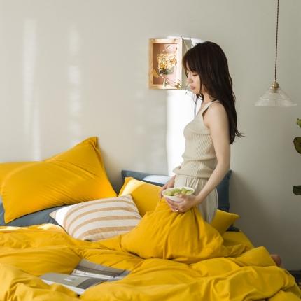 91家纺网 家纺一手货源 找家纺 （总）原研家居 2020新款全棉针织棉纯色系列单被套