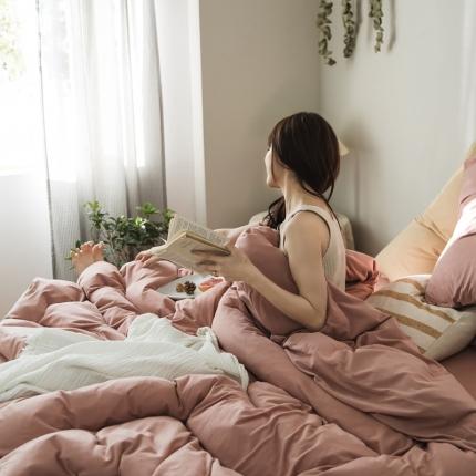 （总）原研家居 2020新款全棉针织棉纯色系列单被套