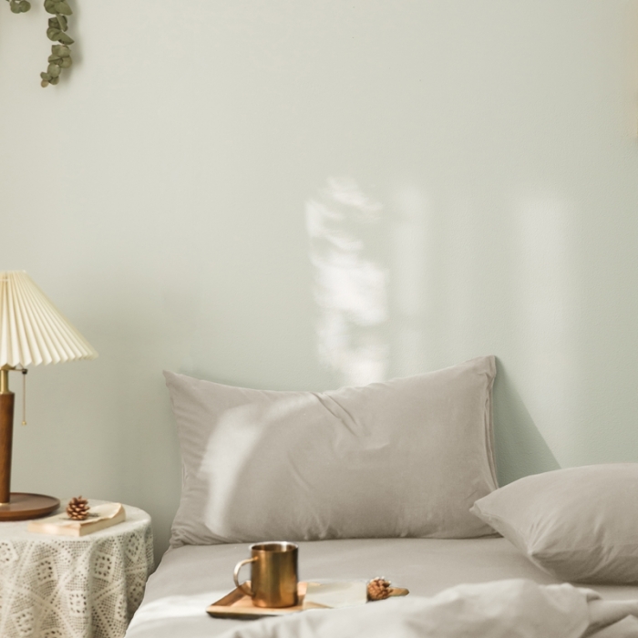 91家纺网 家纺一手货源 找家纺 原研家居 2020全棉针织棉纯色系列单枕套一对 米咖