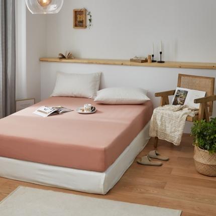 原研家居 2020新款全棉针织棉纯色系列单床笠 浅豆沙