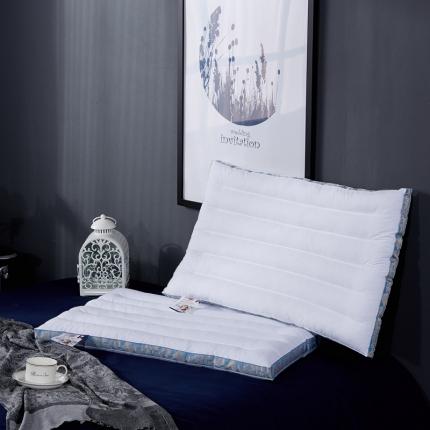 91家纺网 家纺一手货源 找家纺 萌番宝 2020新款全棉舒适低枕 低枕蓝48x74cm/只