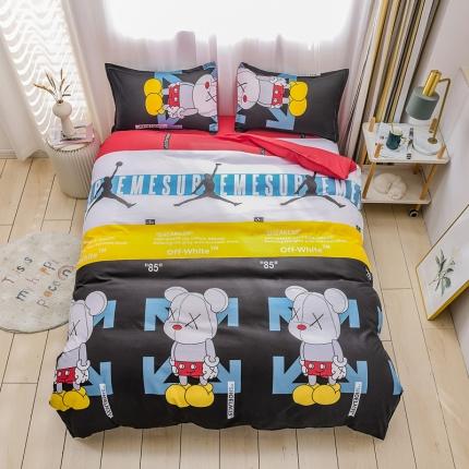 91家纺网 家纺一手货源 找家纺 （总1）乐居坊 2020新款简约小清新芦荟棉四件套