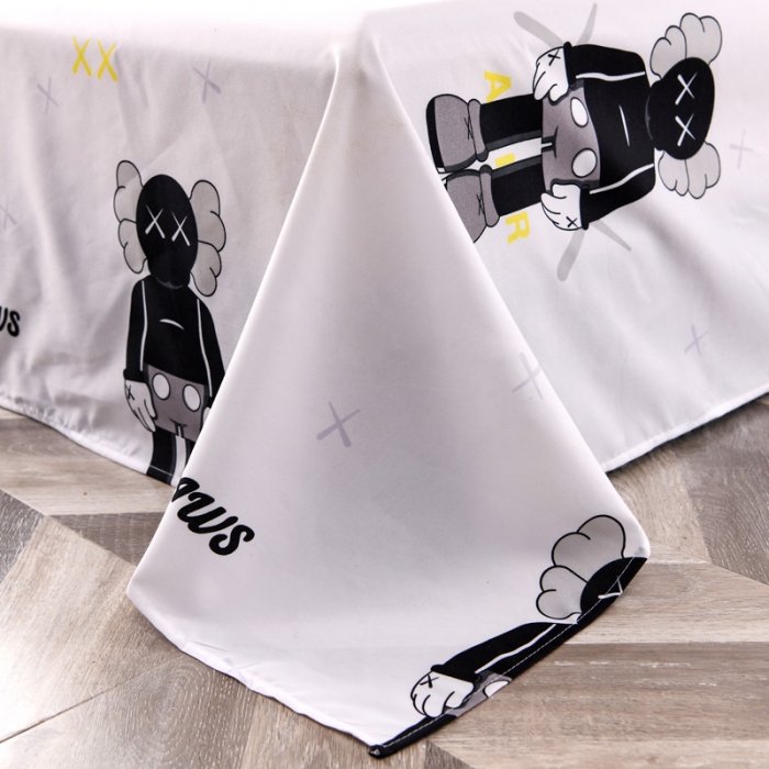 91家纺网 家纺一手货源 找家纺 乐居坊 2020新款简约小清新芦荟棉四件套 Kaws原创