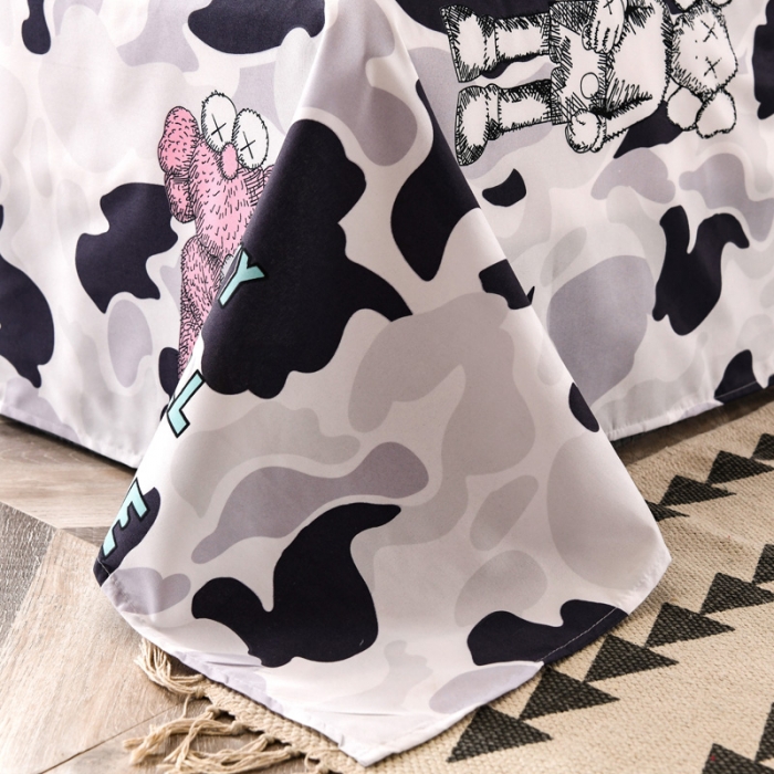 91家纺网 家纺一手货源 找家纺 乐居坊 2020新款简约小清新芦荟棉四件套 阿尔法