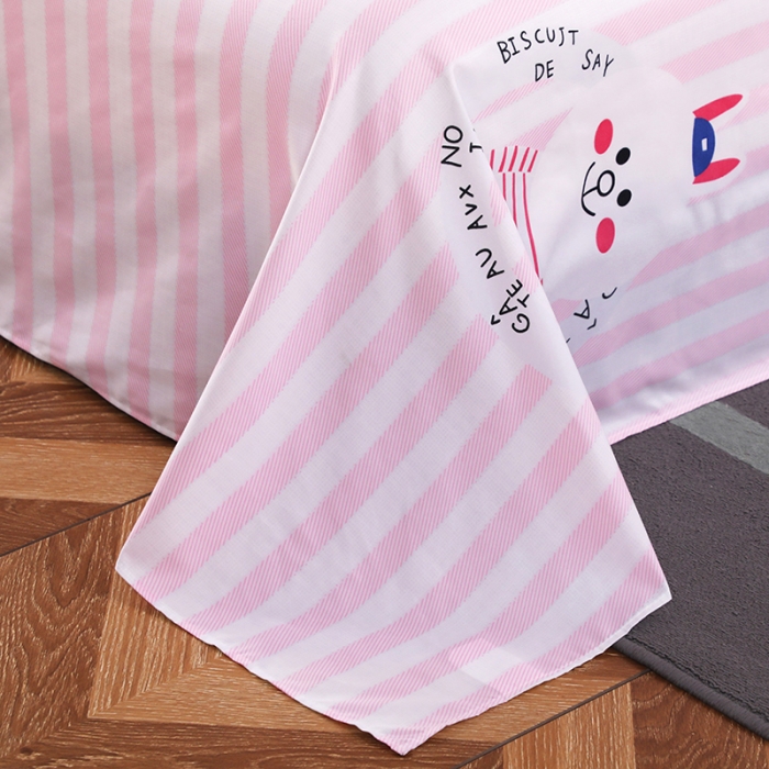 91家纺网 家纺一手货源 找家纺 乐居坊 2020新款简约小清新芦荟棉四件套 爱之梦