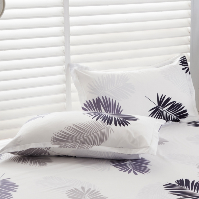 91家纺网 家纺一手货源 找家纺 乐居坊 2020新款简约小清新芦荟棉四件套 安琪拉