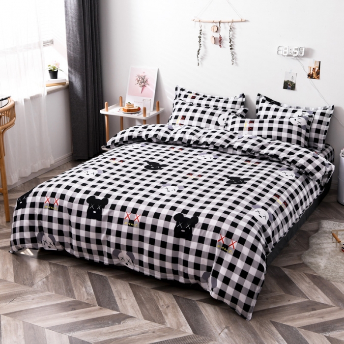 91家纺网 家纺一手货源 找家纺 乐居坊 2020新款简约小清新芦荟棉四件套 暴族达人