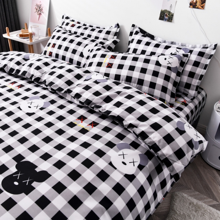 91家纺网 家纺一手货源 找家纺 乐居坊 2020新款简约小清新芦荟棉四件套 暴族达人