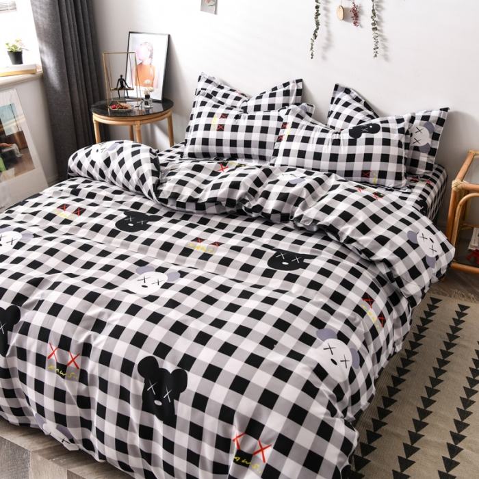 91家纺网 家纺一手货源 找家纺 乐居坊 2020新款简约小清新芦荟棉四件套 暴族达人