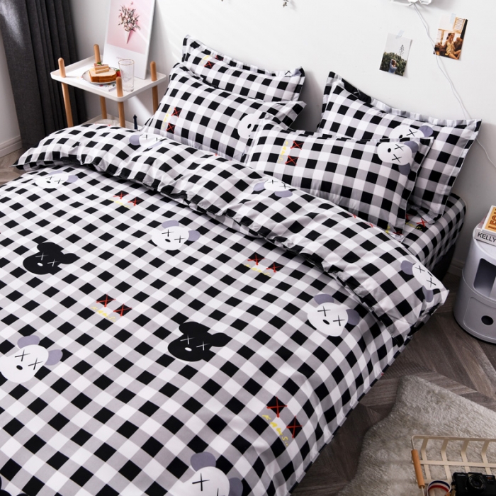 91家纺网 家纺一手货源 找家纺 乐居坊 2020新款简约小清新芦荟棉四件套 暴族达人