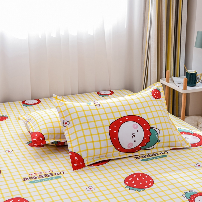 91家纺网 家纺一手货源 找家纺 乐居坊 2020新款简约小清新芦荟棉四件套 北海慕斯