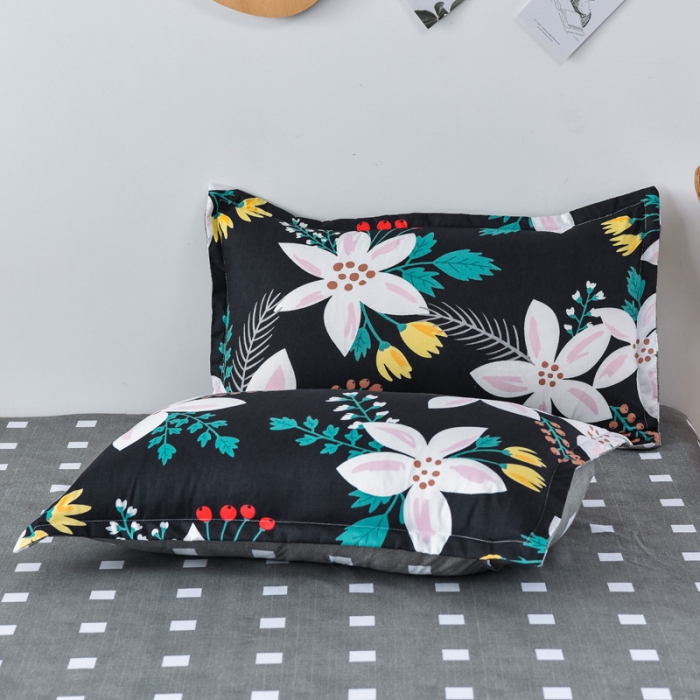 91家纺网 家纺一手货源 找家纺 乐居坊 2020新款简约小清新芦荟棉四件套 贝拉