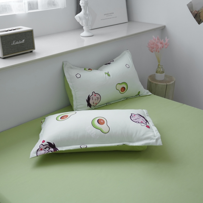 91家纺网 家纺一手货源 找家纺 乐居坊 2020新款简约小清新芦荟棉四件套 缤纷旺仔