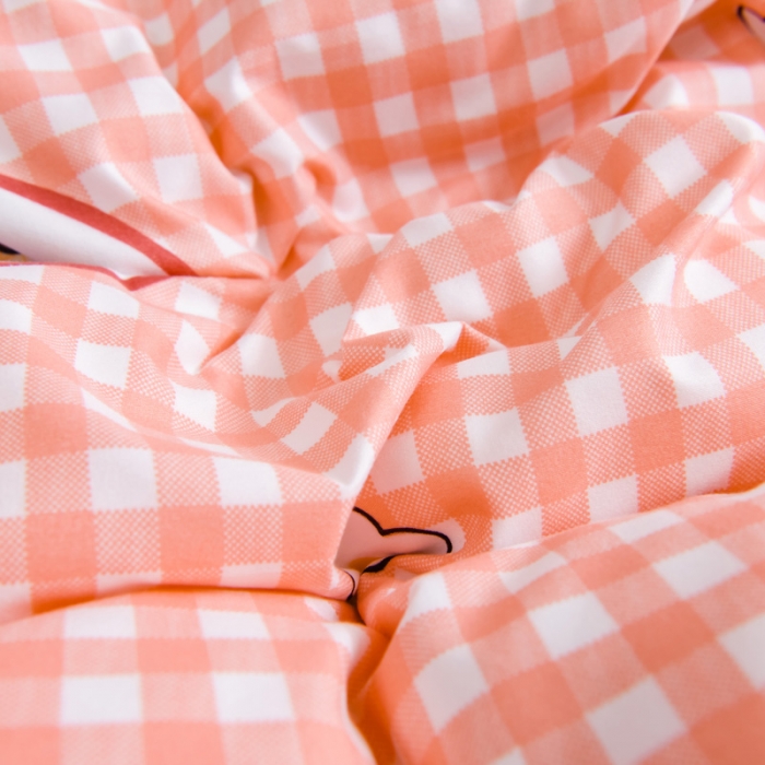 91家纺网 家纺一手货源 找家纺 乐居坊 2020新款简约小清新芦荟棉四件套 彩虹女孩