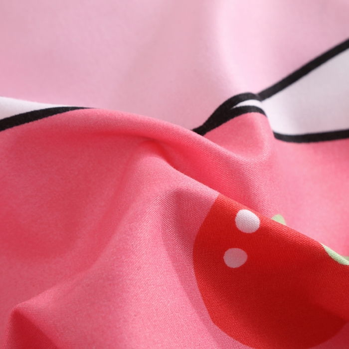 91家纺网 家纺一手货源 找家纺 乐居坊 2020新款简约小清新芦荟棉四件套 草莓伴侣