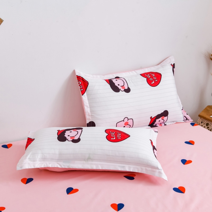 91家纺网 家纺一手货源 找家纺 乐居坊 2020新款简约小清新芦荟棉四件套 查理与露西