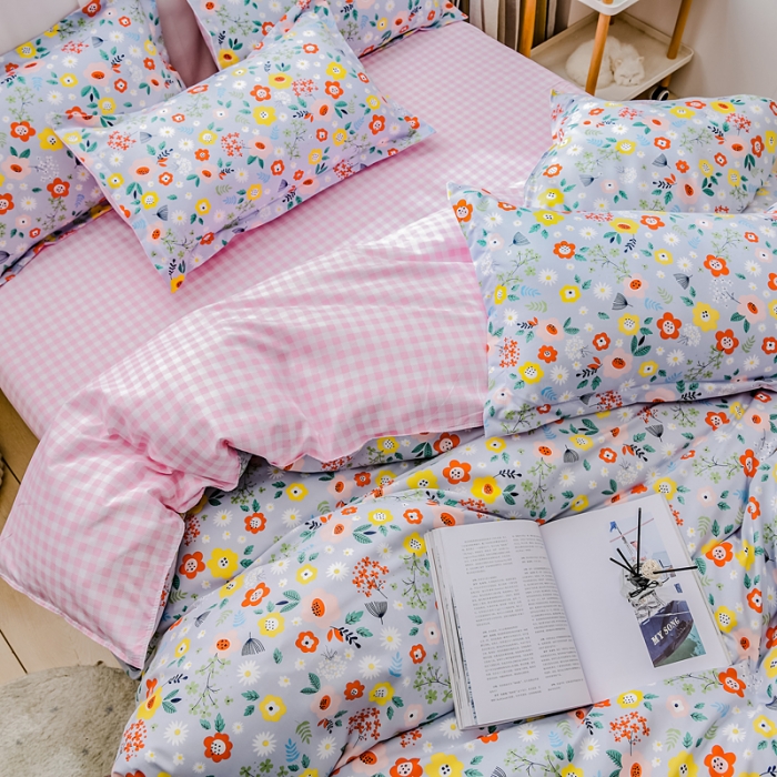 91家纺网 家纺一手货源 找家纺 乐居坊 2020新款简约小清新芦荟棉四件套 初恋