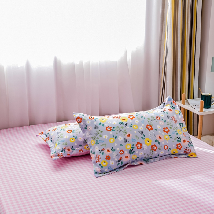 91家纺网 家纺一手货源 找家纺 乐居坊 2020新款简约小清新芦荟棉四件套 初恋