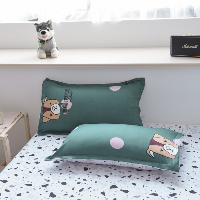 91家纺网 家纺一手货源 找家纺 乐居坊 2020新款简约小清新芦荟棉四件套 单身贵族