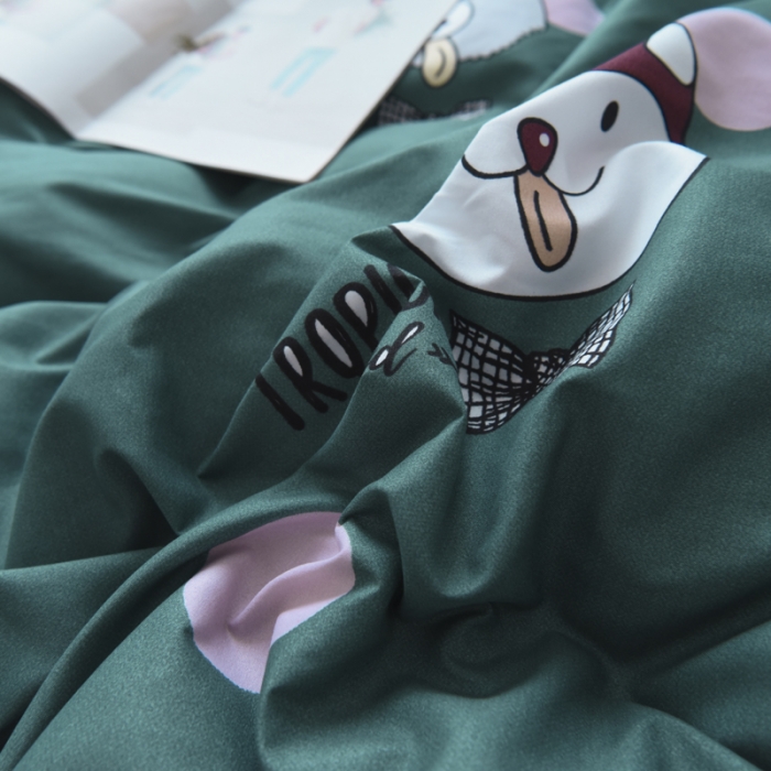 91家纺网 家纺一手货源 找家纺 乐居坊 2020新款简约小清新芦荟棉四件套 单身贵族