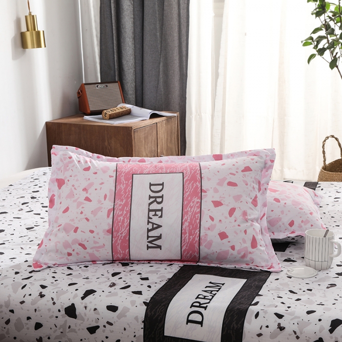 91家纺网 家纺一手货源 找家纺 乐居坊 2020新款简约小清新芦荟棉四件套 都市恋人粉