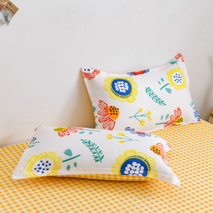 91家纺网 家纺一手货源 找家纺 乐居坊 2020新款简约小清新芦荟棉四件套 梵高印象