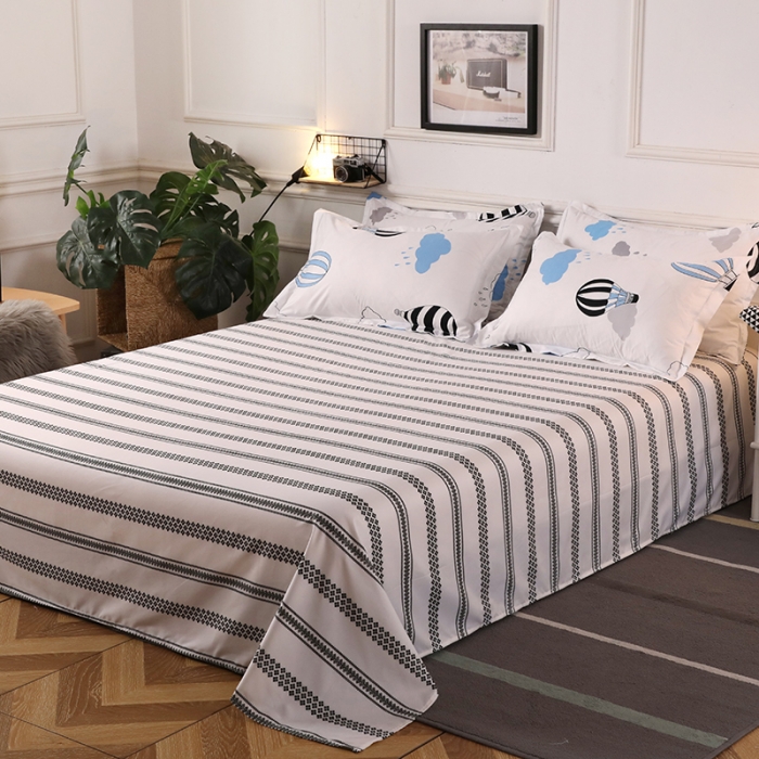 91家纺网 家纺一手货源 找家纺 乐居坊 2020新款简约小清新芦荟棉四件套 放飞梦想