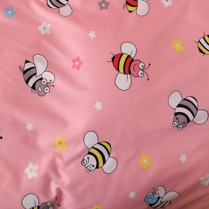 91家纺网 家纺一手货源 找家纺 乐居坊 2020新款简约小清新芦荟棉四件套 蜂之恋粉