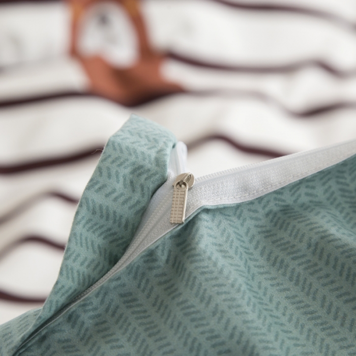 91家纺网 家纺一手货源 找家纺 乐居坊 2020新款简约小清新芦荟棉四件套 乖乖熊