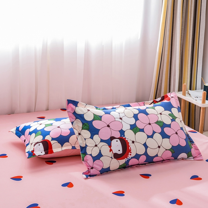 91家纺网 家纺一手货源 找家纺 乐居坊 2020新款简约小清新芦荟棉四件套 海伦公主