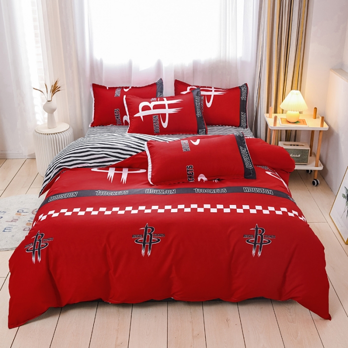 91家纺网 家纺一手货源 找家纺 乐居坊 2020新款简约小清新芦荟棉四件套 红色记忆