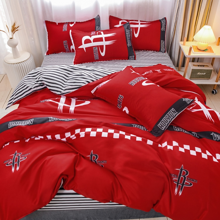 91家纺网 家纺一手货源 找家纺 乐居坊 2020新款简约小清新芦荟棉四件套 红色记忆